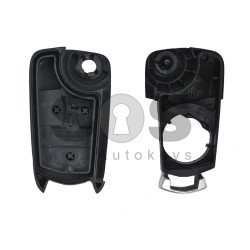 Key Shell (Flip) for Opel Vectra C Buttons:3 / Blade signature: HU100 / (as OEM) / (With Logo)