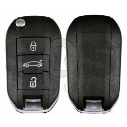 Key Shell (Flip) for Peugeot 508 /   Buttons:3 / Blade signature: HU83 /Trunk button  (Without Logo)