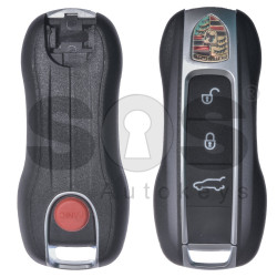Key Shell (Smart) for Porsche Buttons:3+1P / Blade signature: HU66 / (With Logo) / With Blade