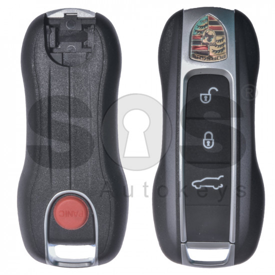 Key Shell (Smart) for Porsche Buttons:3+1P / Blade signature: HU66 / (With Logo) / With Blade