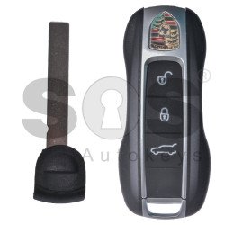 Key Shell (Smart) for Porsche Buttons:3+1P / Blade signature: HU66 / (With Logo) / With Blade