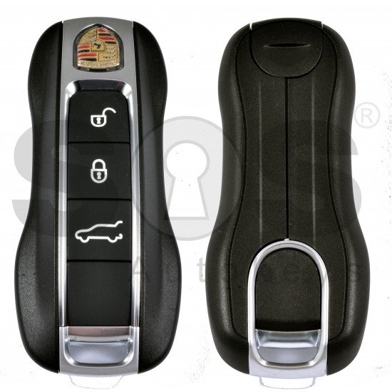 Key Shell (Smart) for Porsche Buttons:3 / Blade signature: HU66 / (With Logo) / With Blade