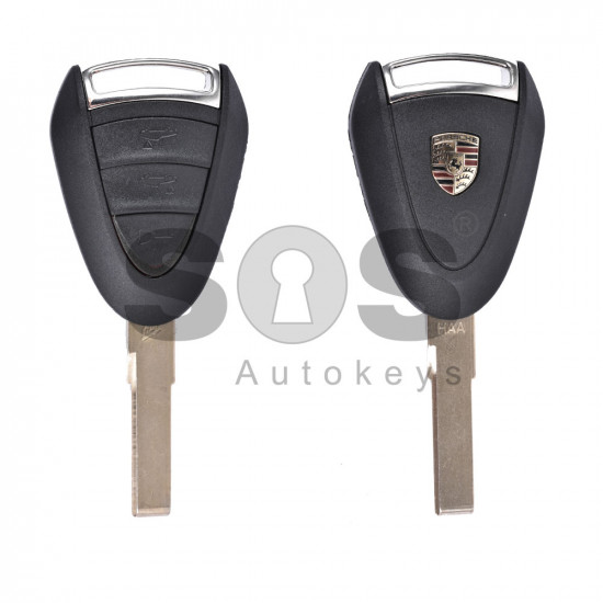 Key Shell (Regular) for Porsche Buttons:3 / Blade signature: HU66 / (With Logo)
