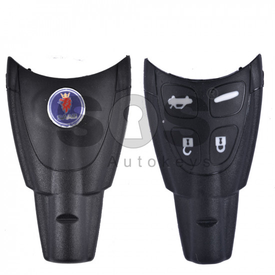Key Shell (Smart) for Saab Buttons:4 / Blade signature: NE66 / (With Logo)