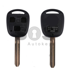 Key Shell (Regular) for Toyota Buttons:3 / Blade signature: TOY43 / (With Logo)