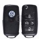 Key Shell (Flip) for VW Sharan (UDS) Buttons:4 / Blade signature: HU66 / (With Logo)