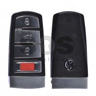 Key Shell (Smart) for VW Passat 6 Buttons:3+1 / Blade signature: HU66 / (With Logo)