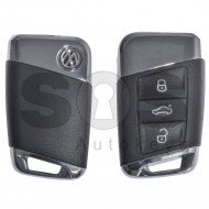 Key Shell (Smart) for VW Buttons:3 / Blade signature: HU162T / (With Logo) / With Blade