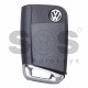 Key Shell (Flip) for VW MQB Buttons:3 / Blade signature: HU162T / (With Logo) / With Blade