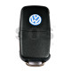 Key Shell (Flip) for VW UDS-GOLF6 / POLO / CADDY Buttons:3+1p / Blade signature: HU66 / (With Logo)