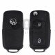 Key Shell (Flip) for VW UDS / Amarok Buttons:2 / Blade signature: HU66 / (With Logo)