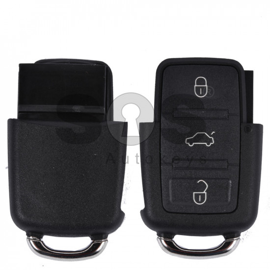 Key Shell (Back Part - Flip) for VW Buttons:3 / Blade signature: HU66 / (Square)
