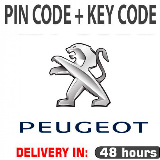 PIN CODE + KEY CODE FOR  PEUGEOT