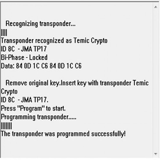 MODULE 185 Key copier for Temic Crypto 8C transponders 