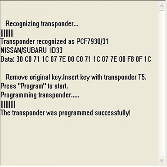 MODULE 62 Key copier for ID11, ID12, ID13, SAAB and ID33 fixed keys onto T5 transponder