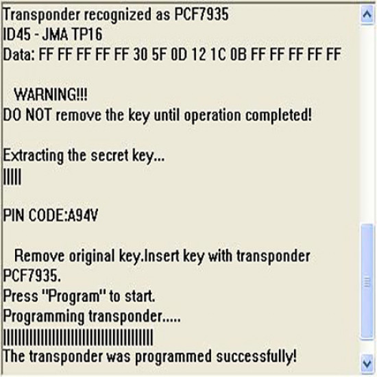MODULE 63 Key copier for ID33, ID41, ID42, ID44 VAG and ID45 keys onto PCF7935 transponder
